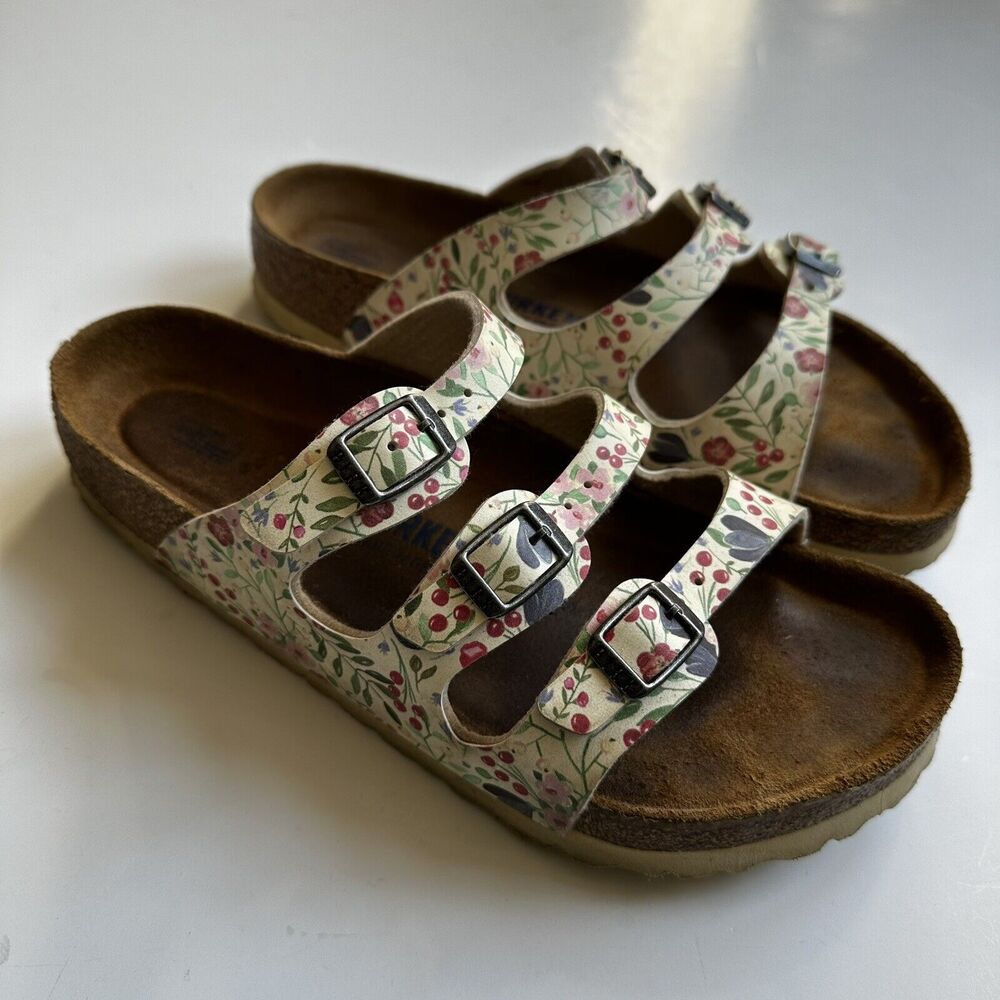 Birkenstock Florida Floral Pattern Women’s Size EU 38 US 7.5 - Picture 5 of 13